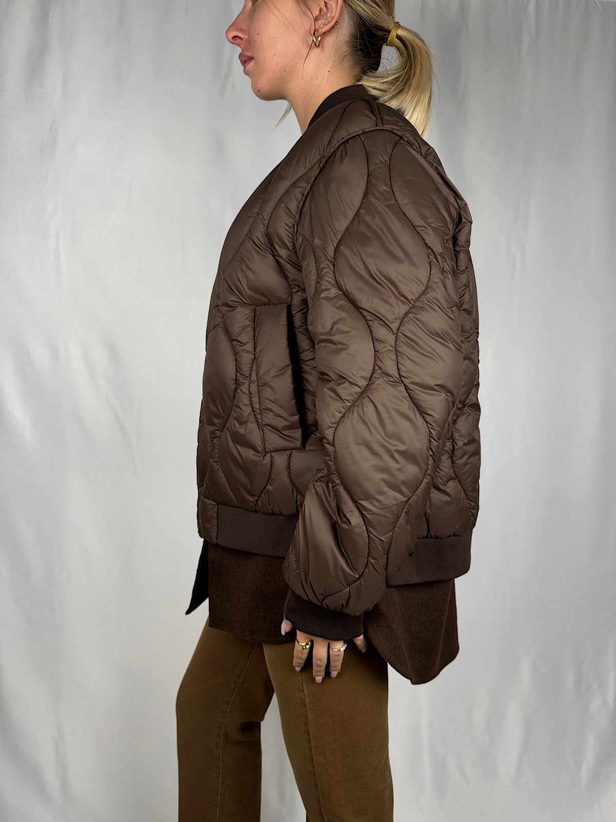 Piumino Bomber Trapuntato Doppio Tessuto Vicolo Moro