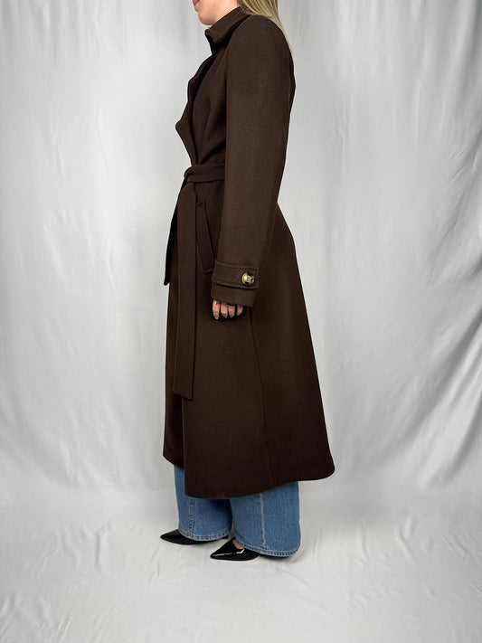 Capotto Doppio Petto con Cintura Moro Armonia