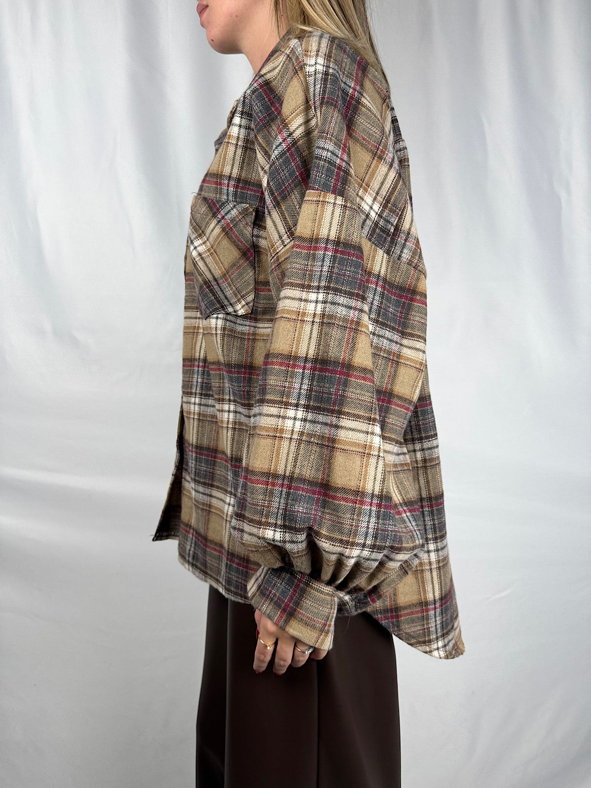 Camicia Check Beige/Moro Armonia