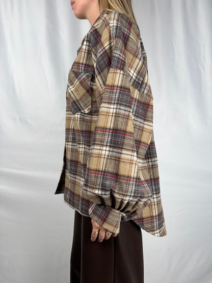 Camicia Check Beige/Moro Armonia