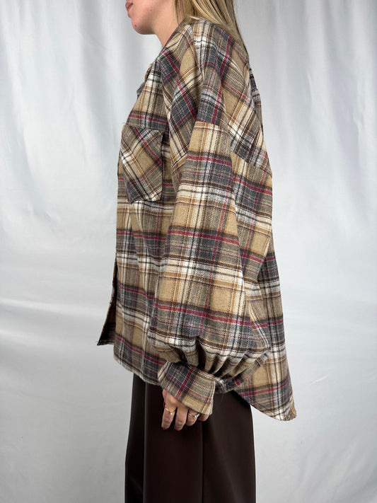 Camicia Check Beige/Moro Armonia