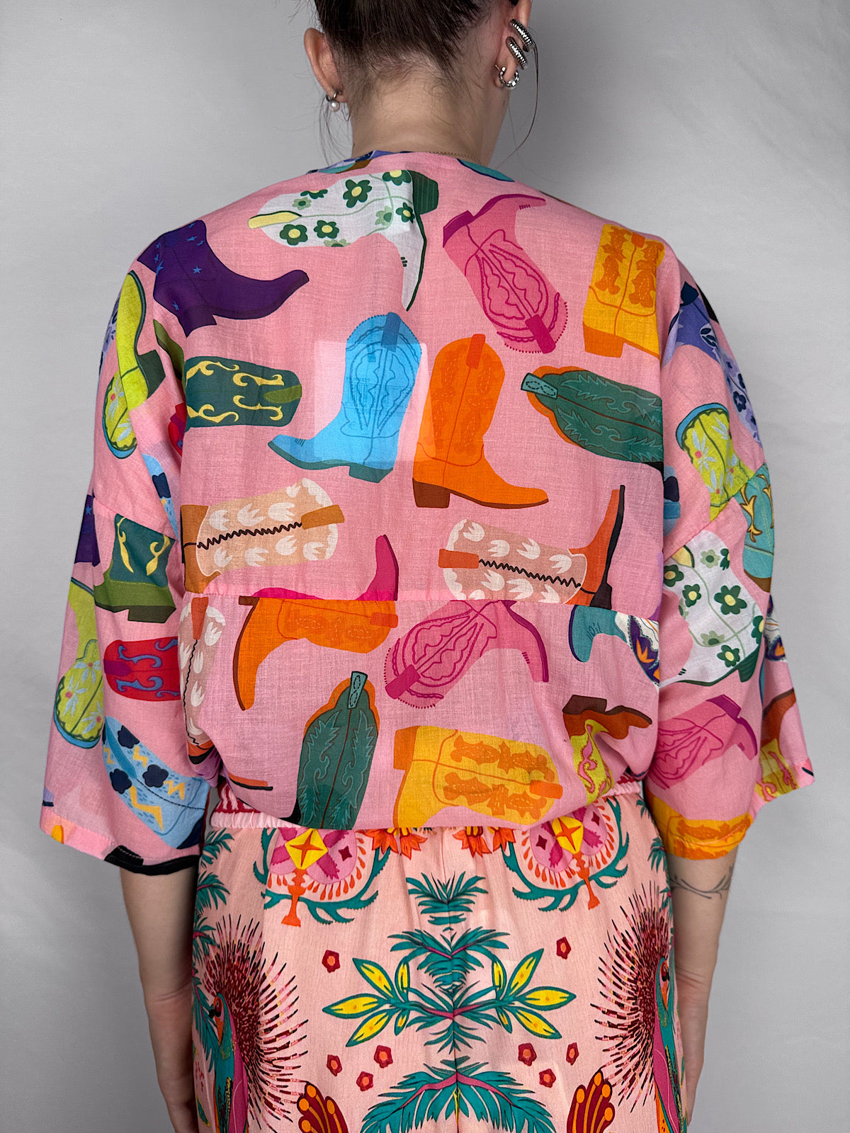Camicia in Mussola Tensione In Fantasia Rosa