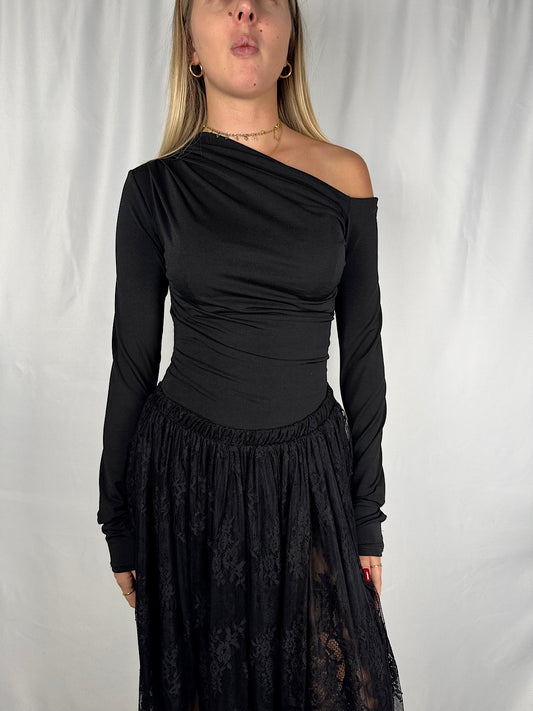 T-Shirt Monospalla Nero Armonia