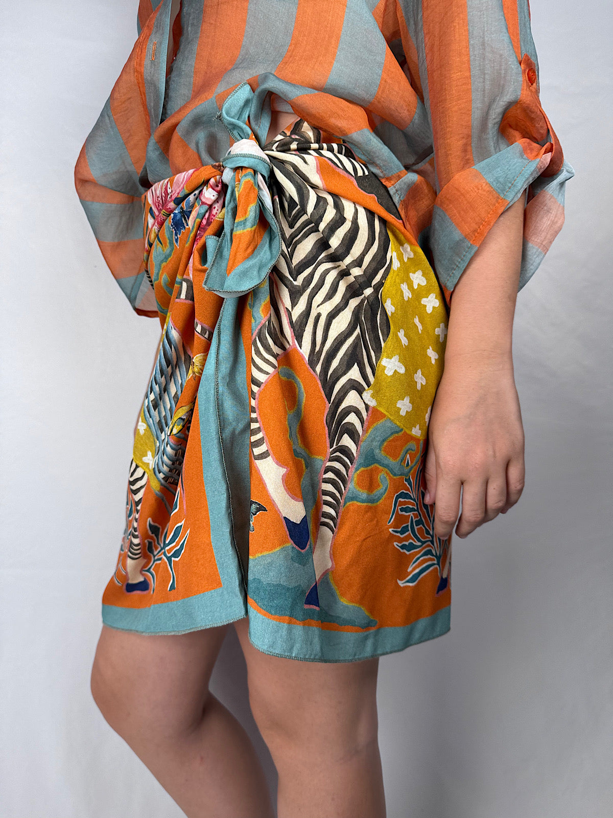 Gonna Pareo Midí Zebra Haveone