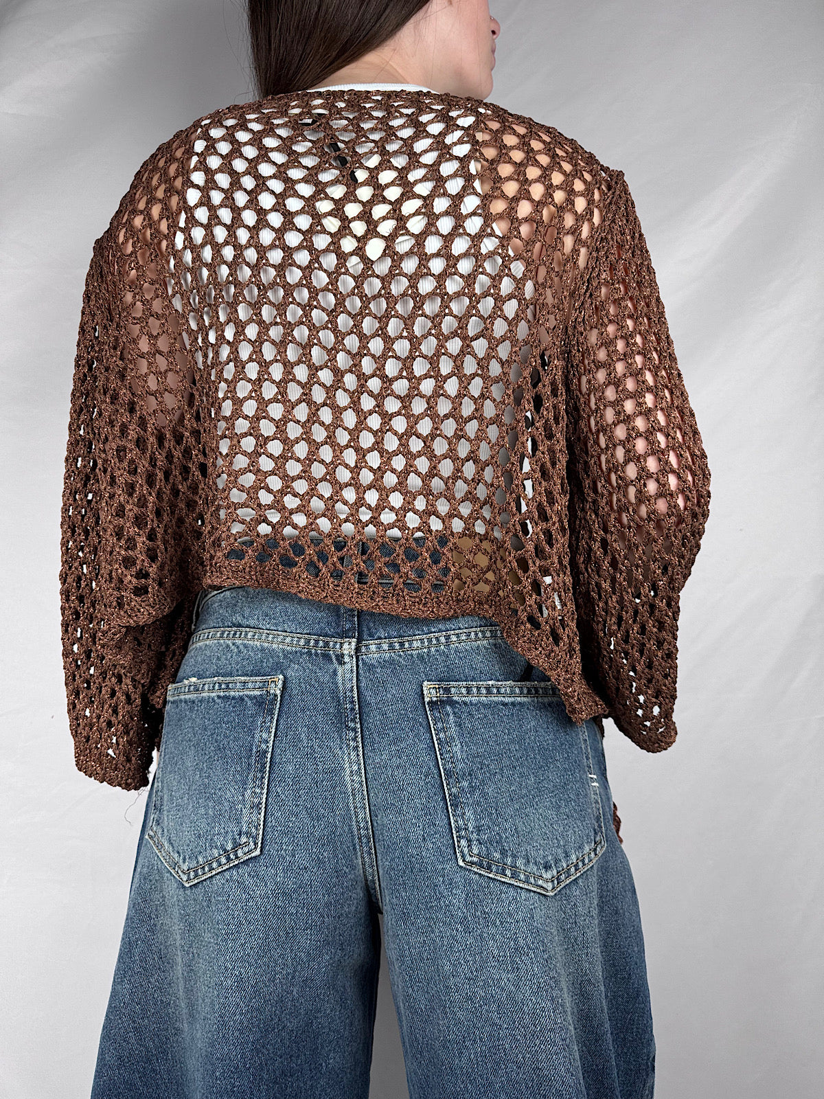 Cardigan Traforato Vicolo Tabacco
