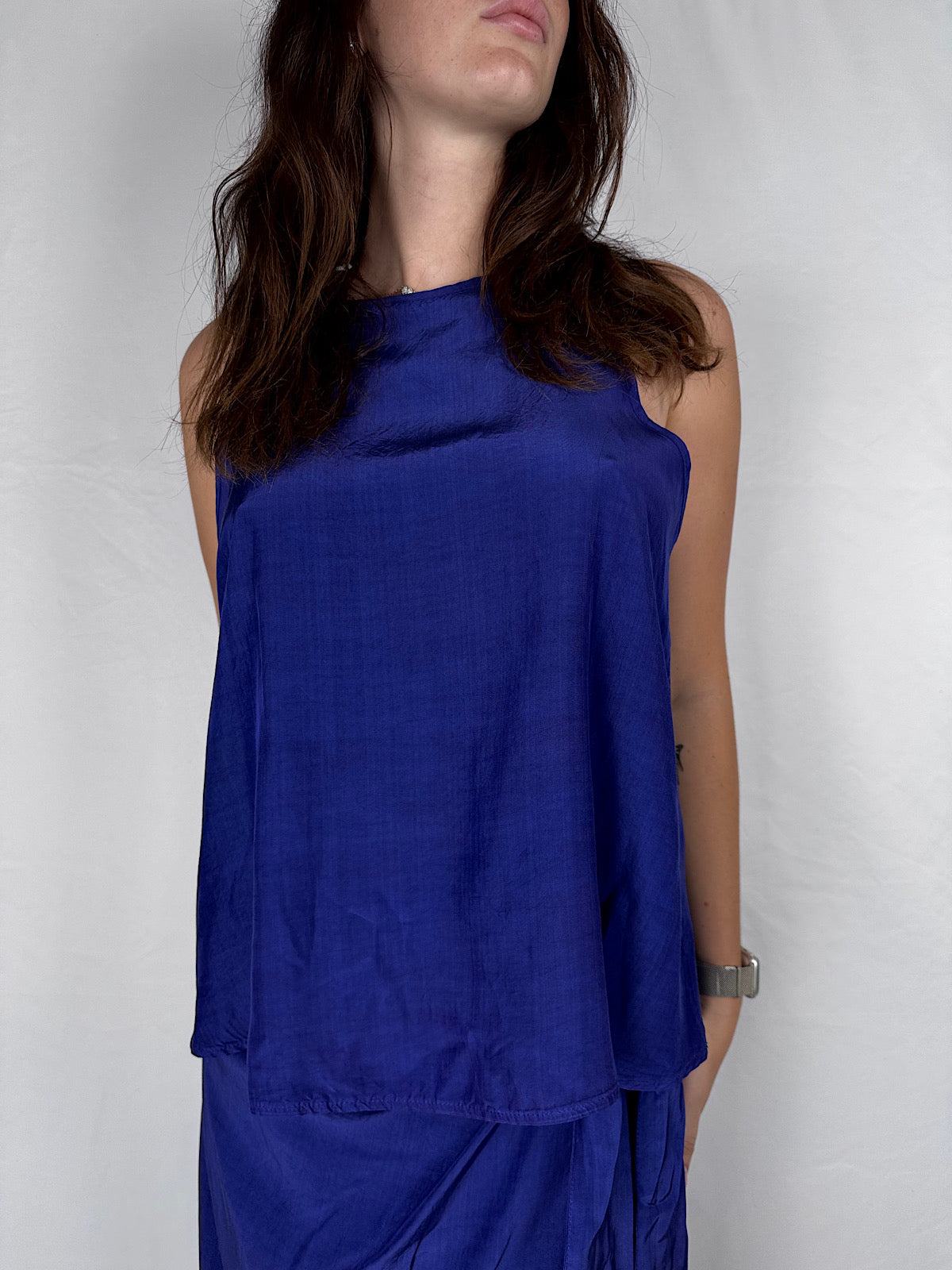 Top Vogatore Tensione-In Blu