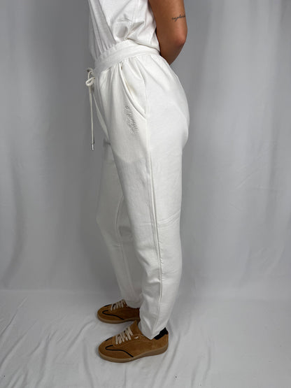 Pantalone in Felpa Markup Bianco