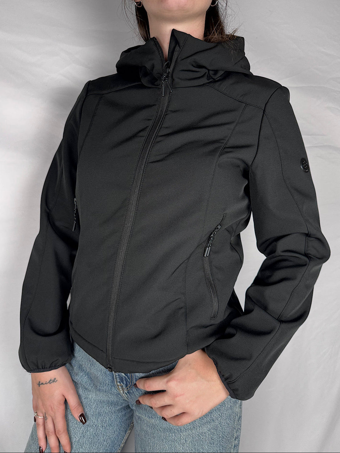 Giacca con Cappuccio Markup Nero