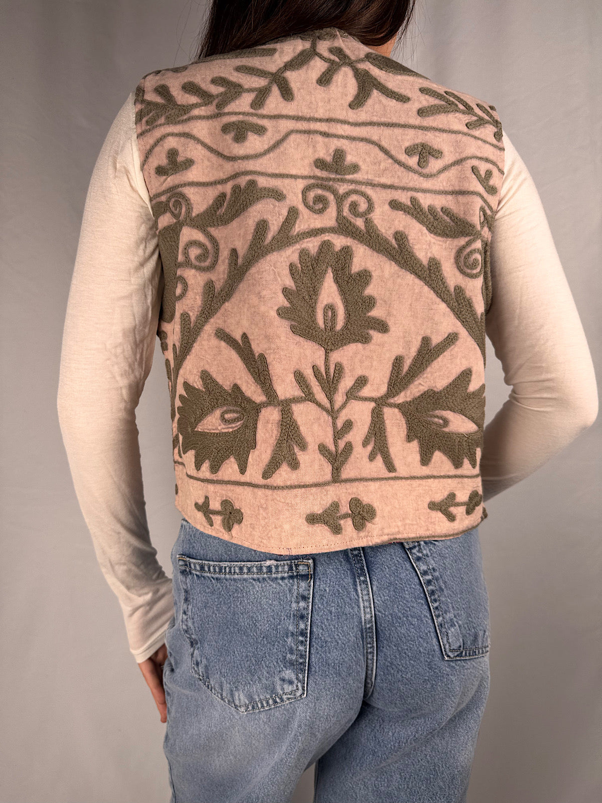 Gilet Reversibile con Fiocchetti Multicololr