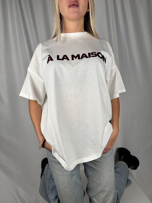 T-shirt "A LA MAISON" Floccata Bordeaux Vicolo