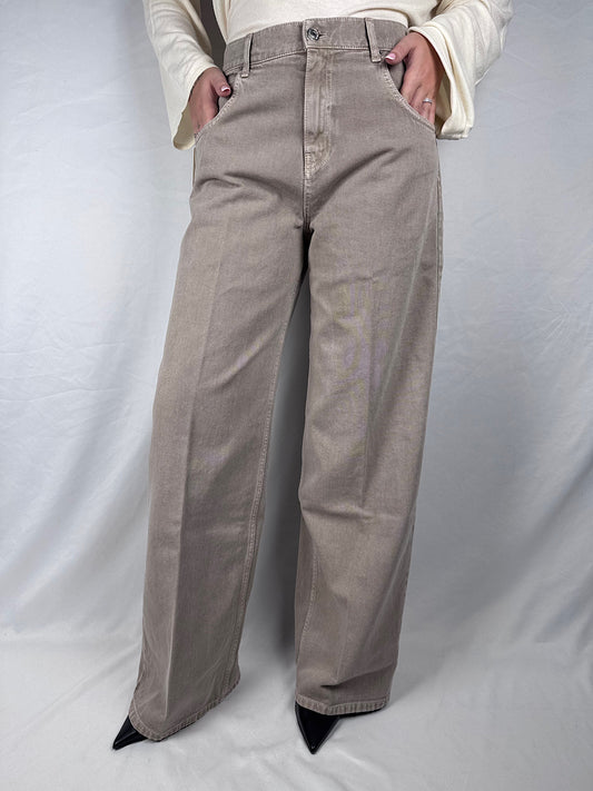 Jeans Icon Mia Baggy Vicolo Taupe