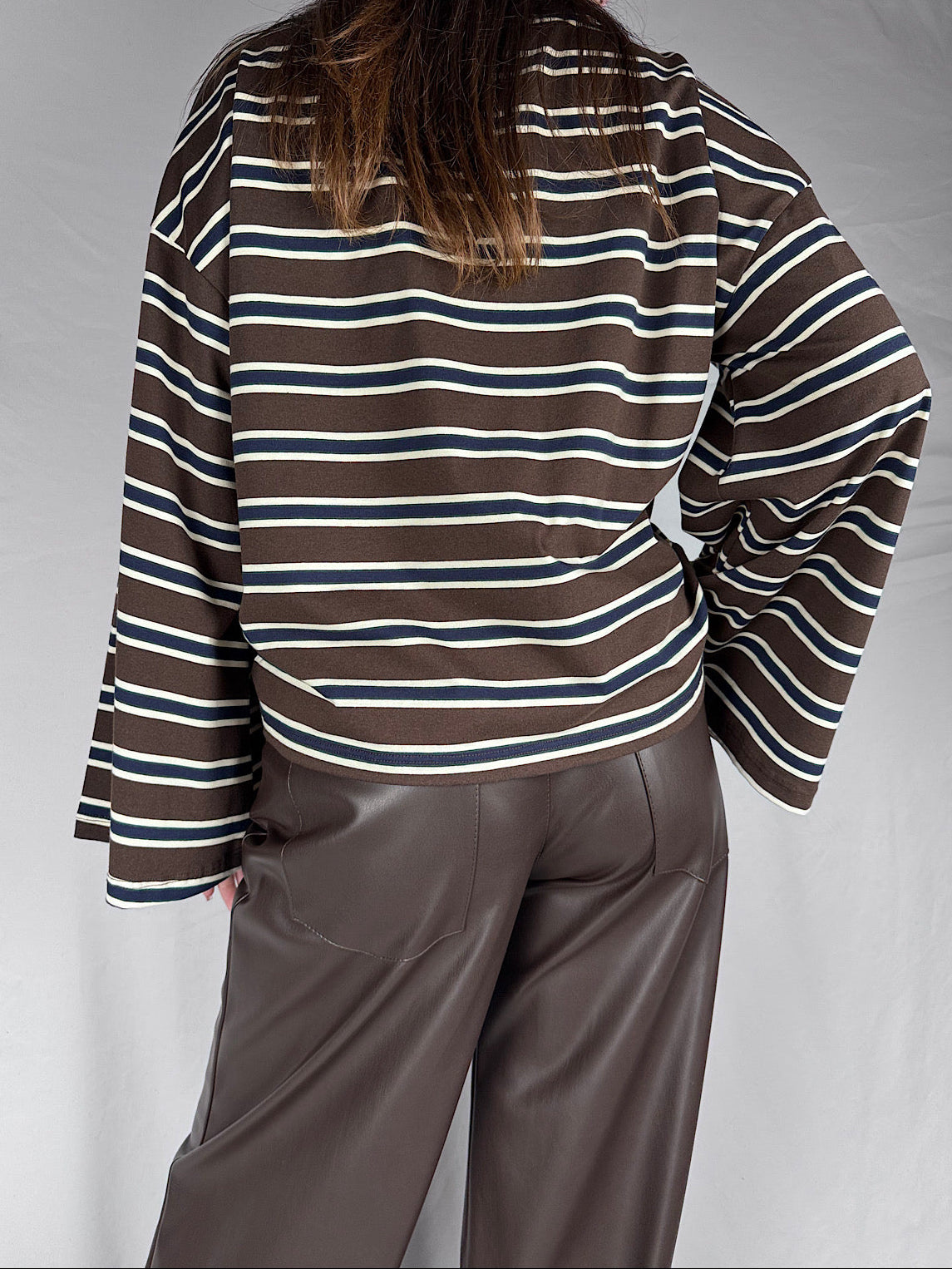 T-shirt Long Sleeve Righe Vicolo Moro/Blu
