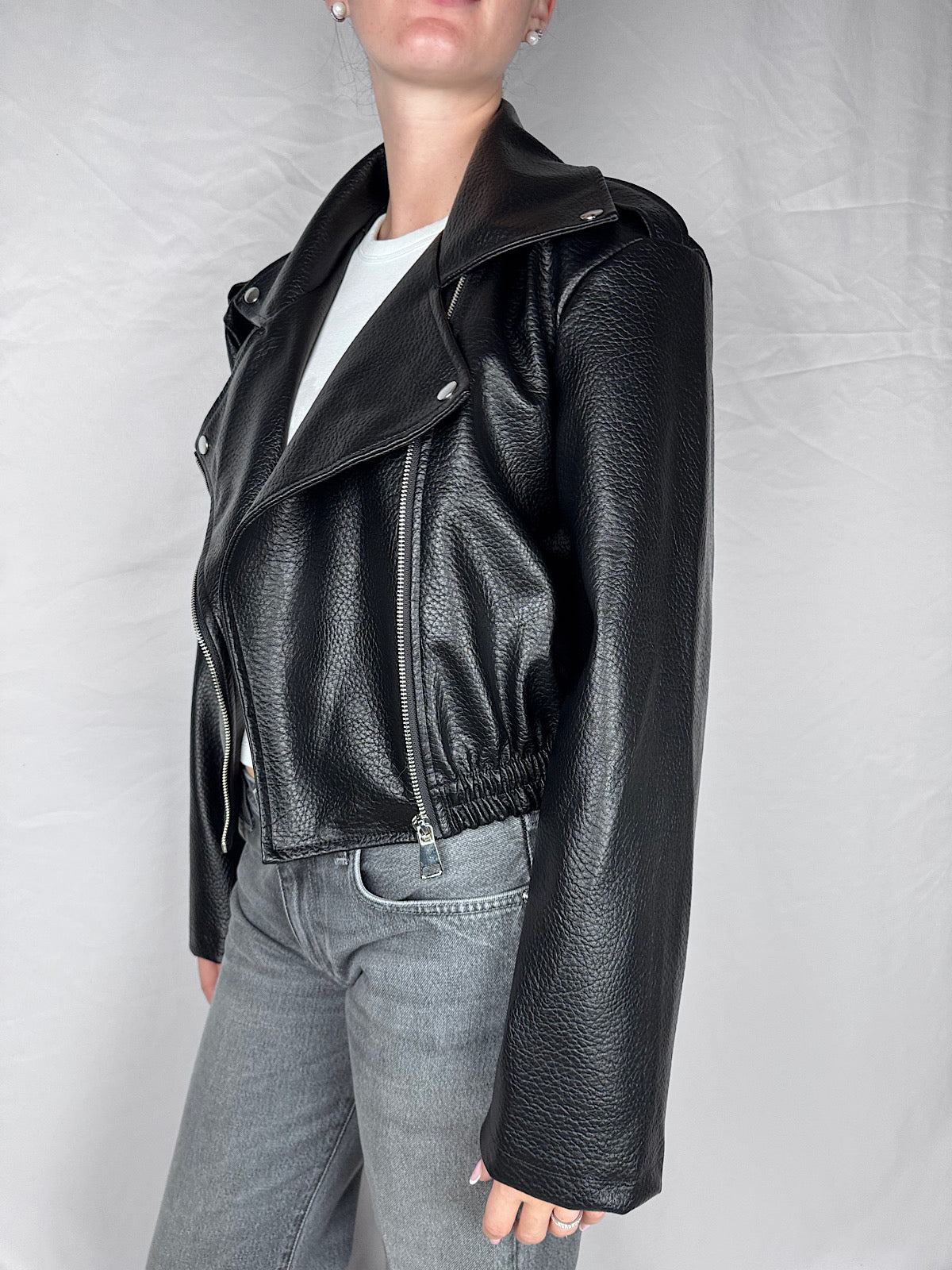 Giubbino Bomber Ecopelle Armonia Nero