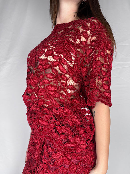 T-shirt Over Pizzo "Nomad" HaveOne Rosso