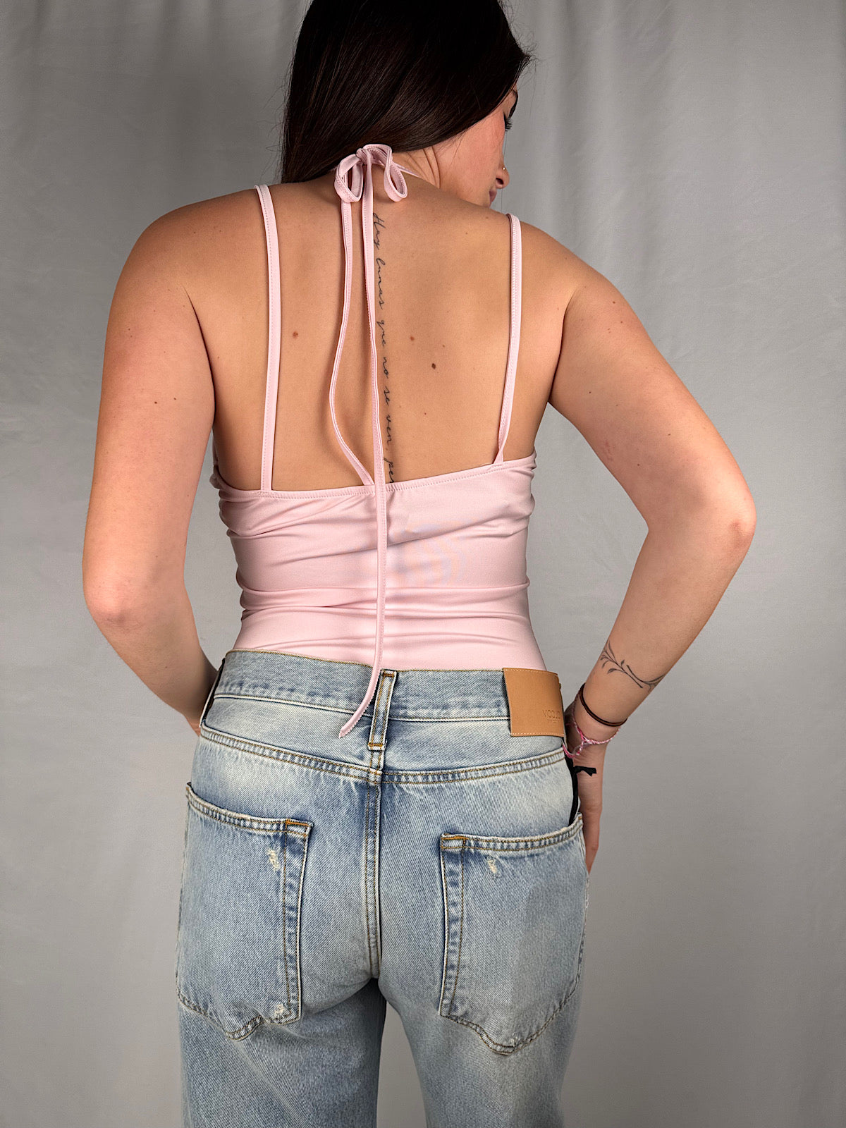 Body con Pizzo Armonia Rosa