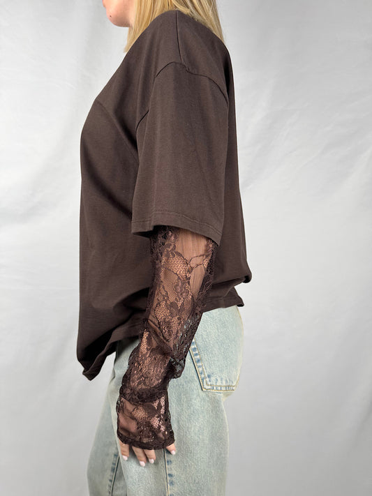 Maglia Maniche in Pizzo Moro Vicolo