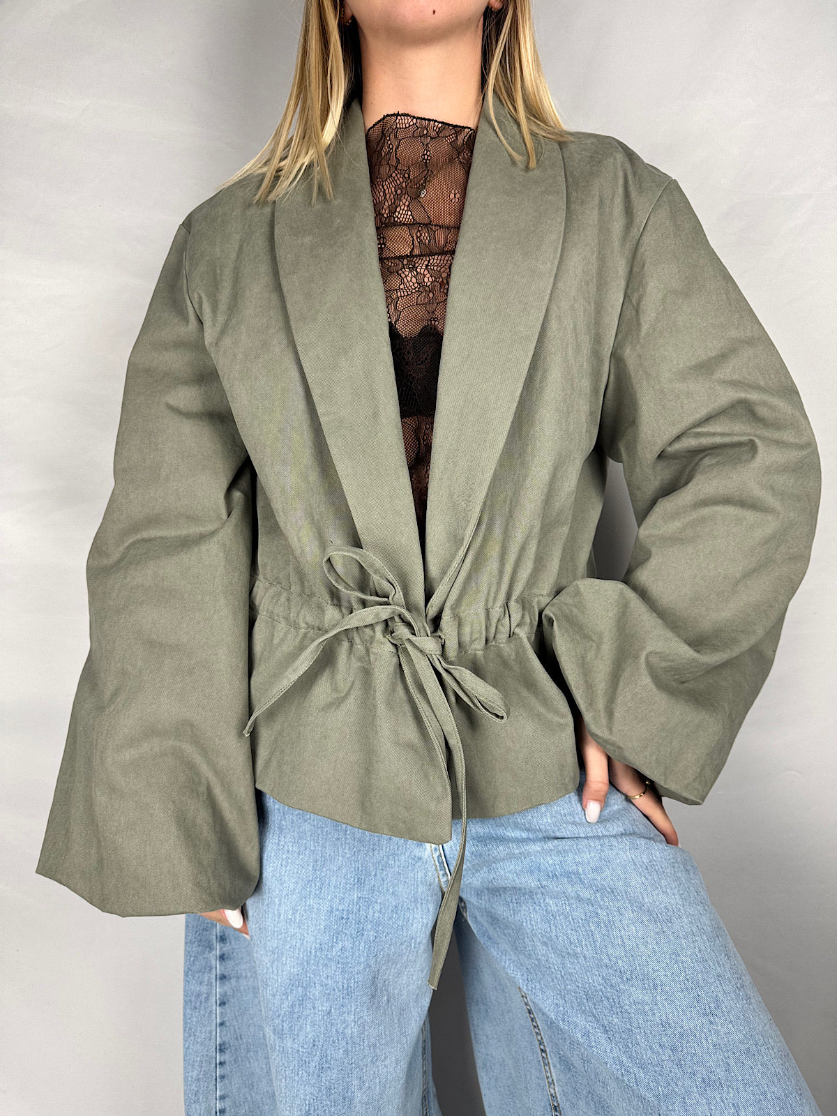 Giacca con Coulisse Verde Tensione-In