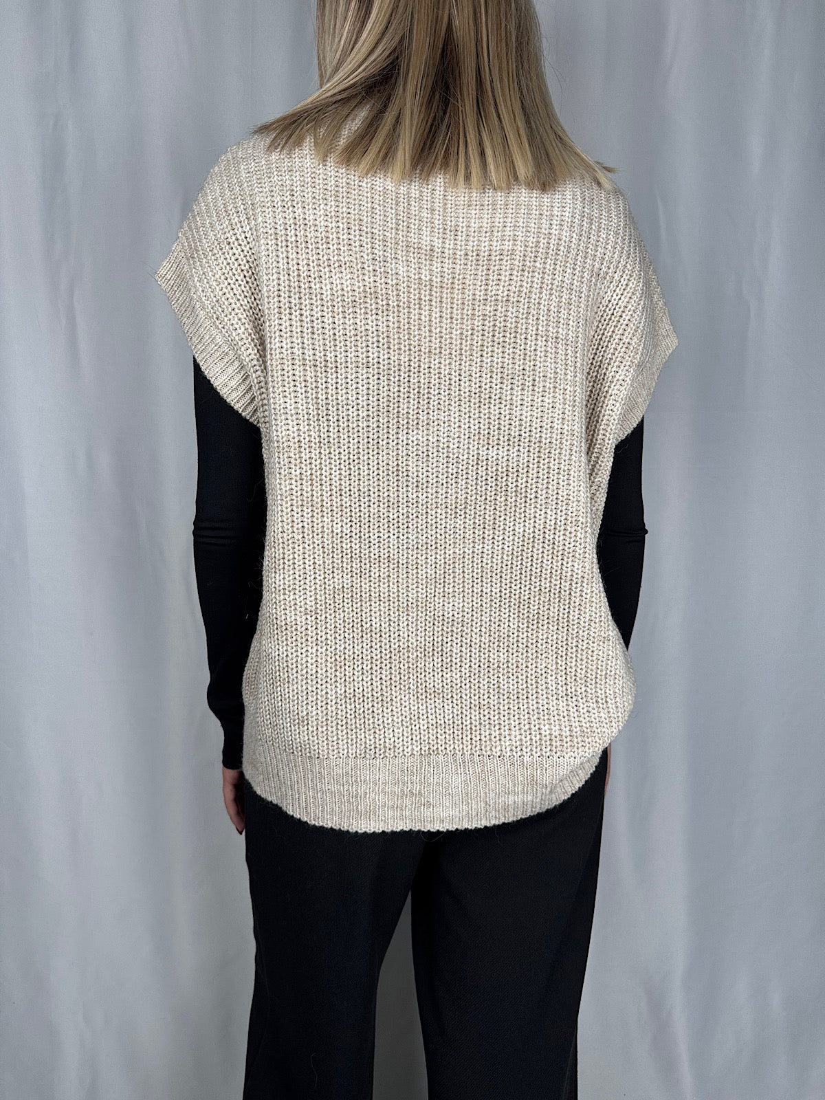 Gilet con Bottoni Beige Tensione-In