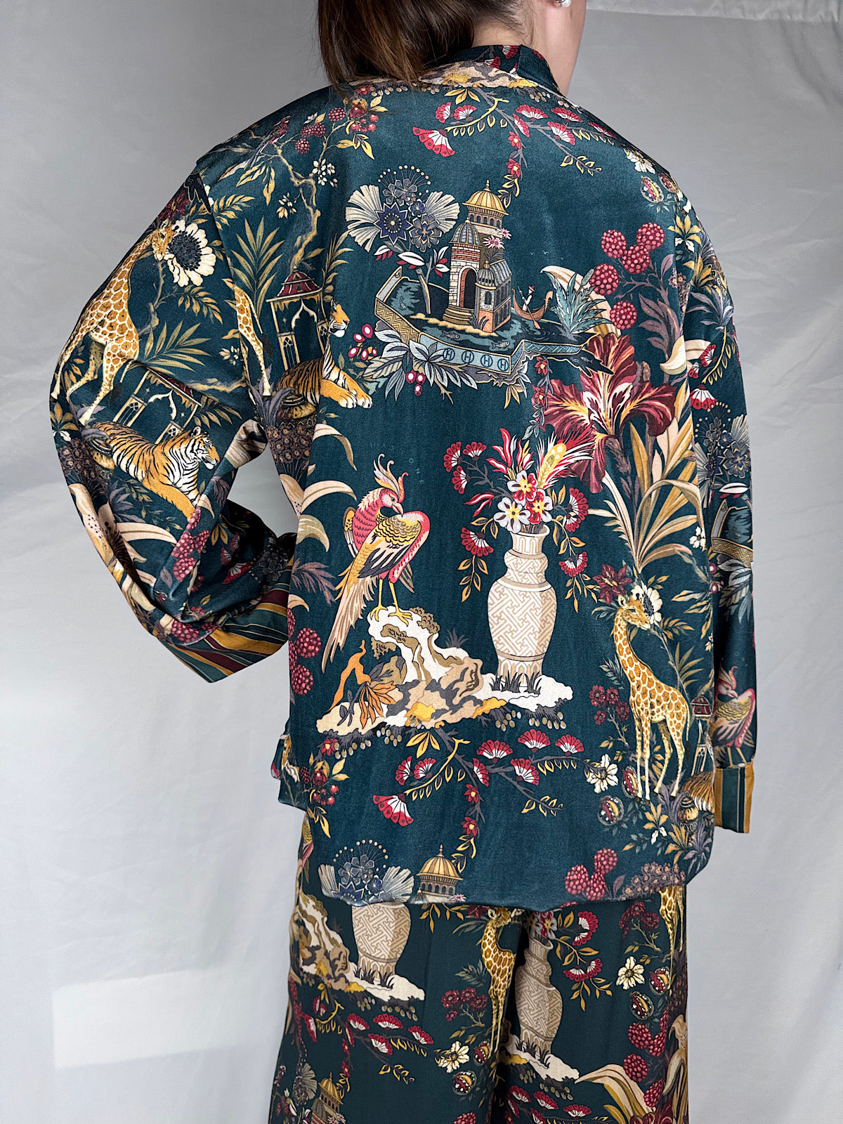 Giacca Kimono Ciniglia Stampa Savana "Nomad" Haveone Cina
