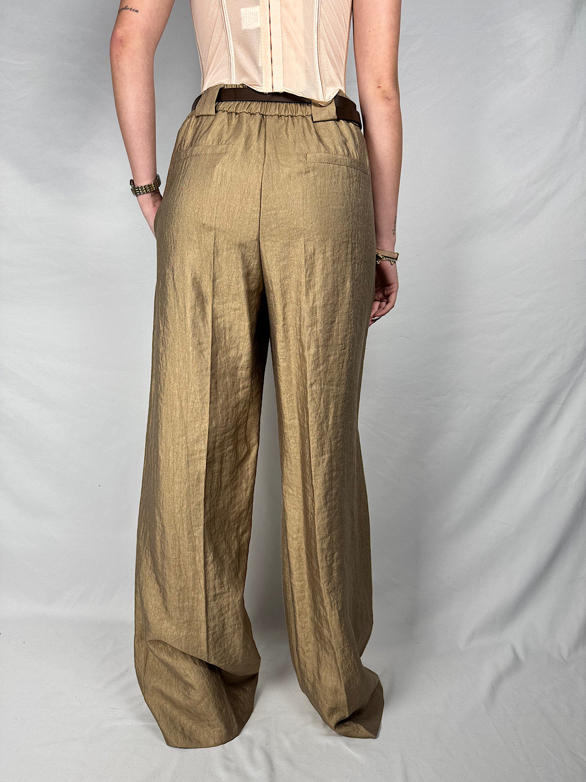 Pantalone con Cintura Tabacco Tensione-In