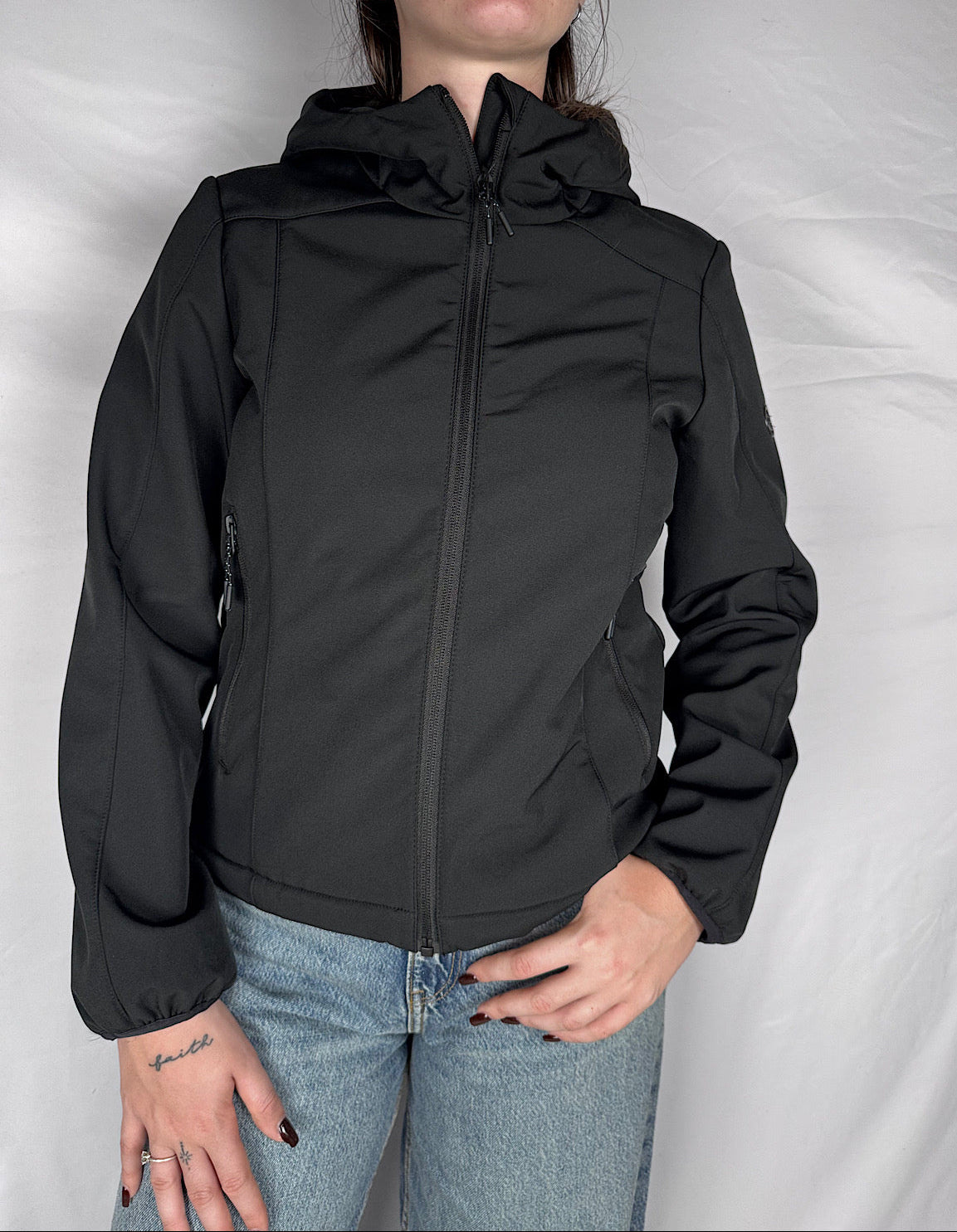 Giacca con Cappuccio Markup Nero