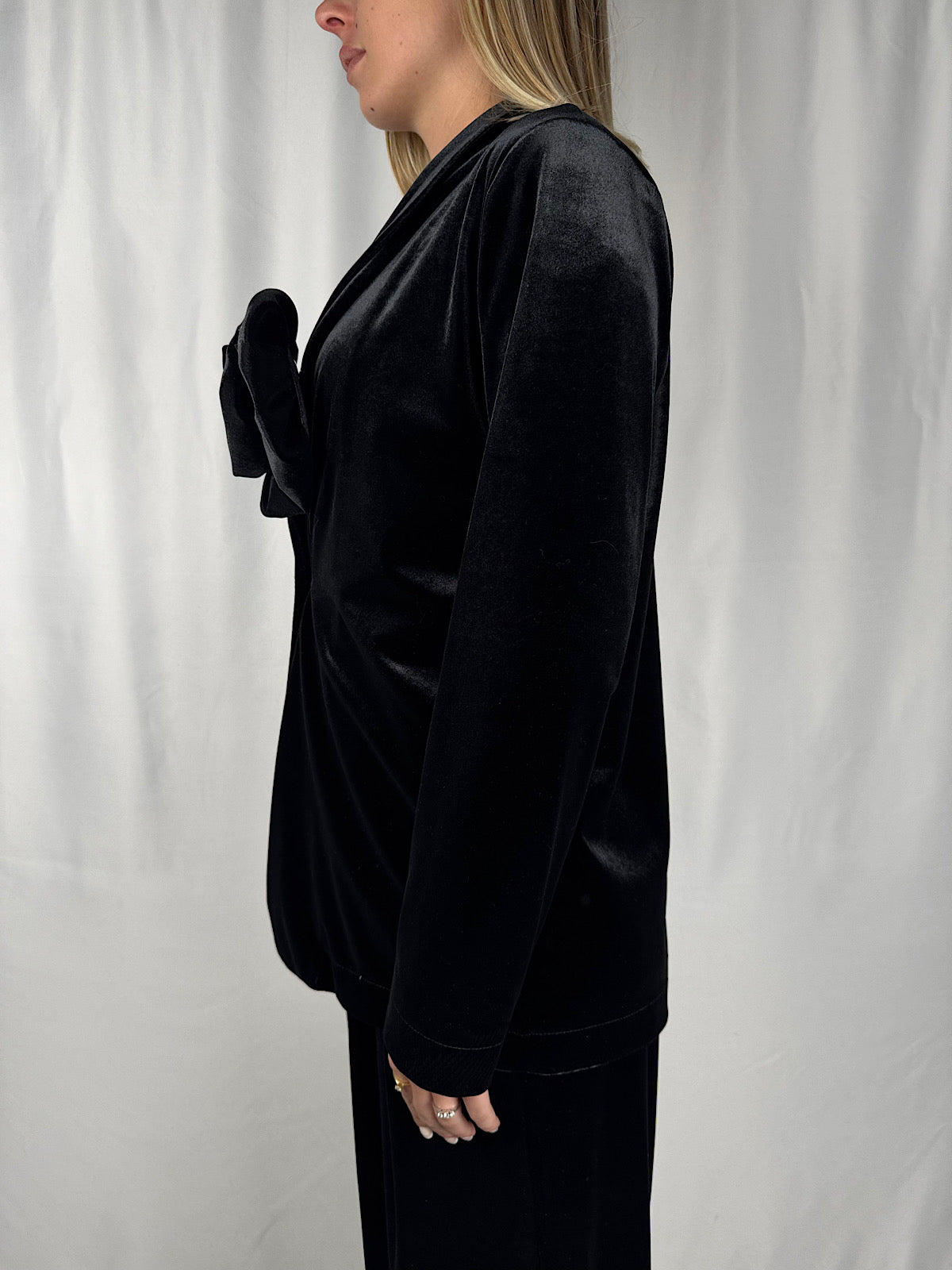 Giacca in Velluto Nero Tensione-In