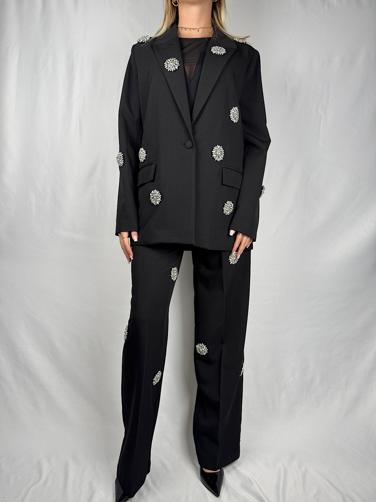 Giacca con Swarovski Nero Tensione-In