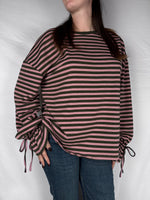 T-shirt Long Sleeve Candy Righe Armonia Verde/Rosa