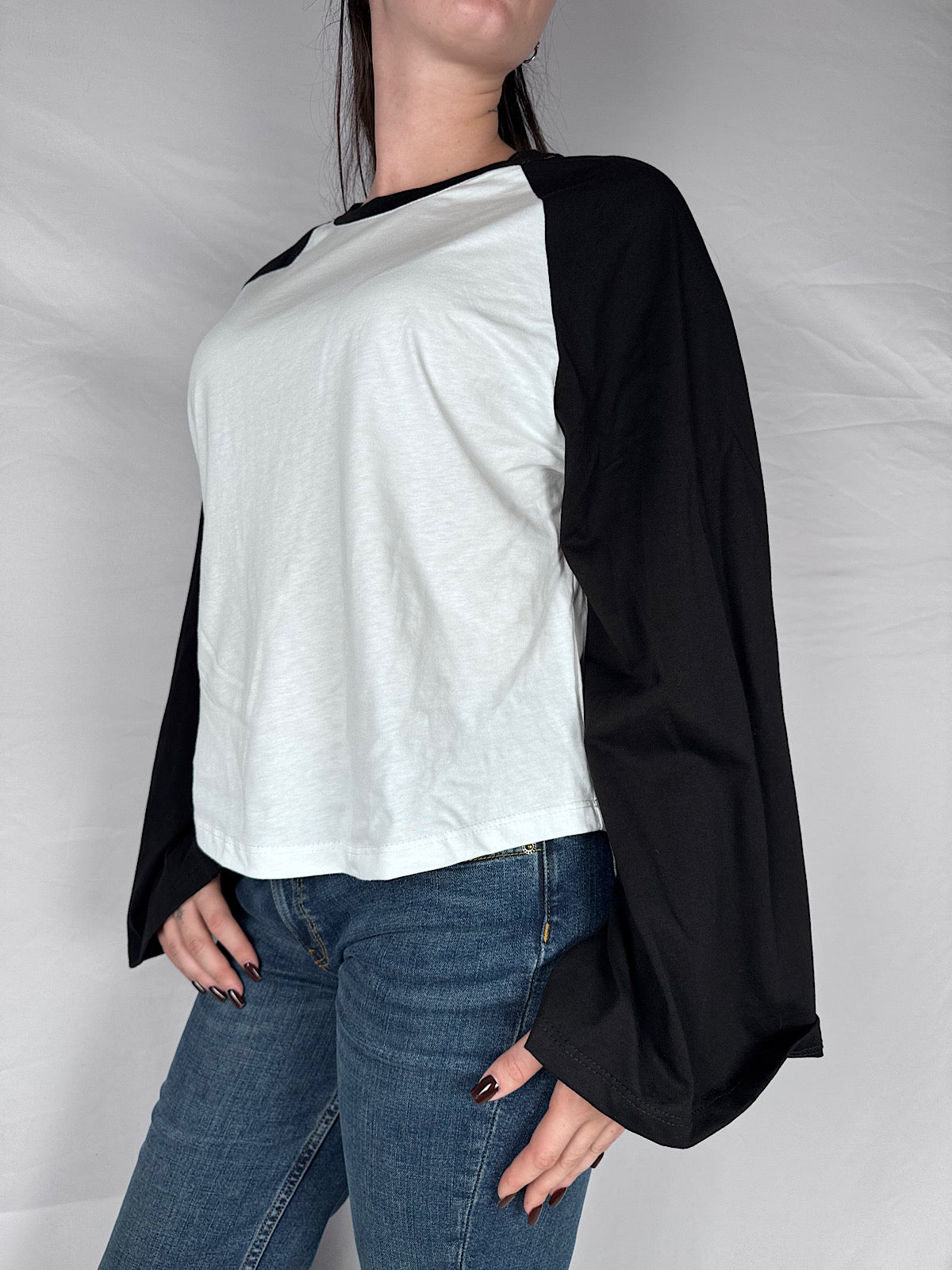 T-Shirt Bicolor Vicolo Bianco/Nero