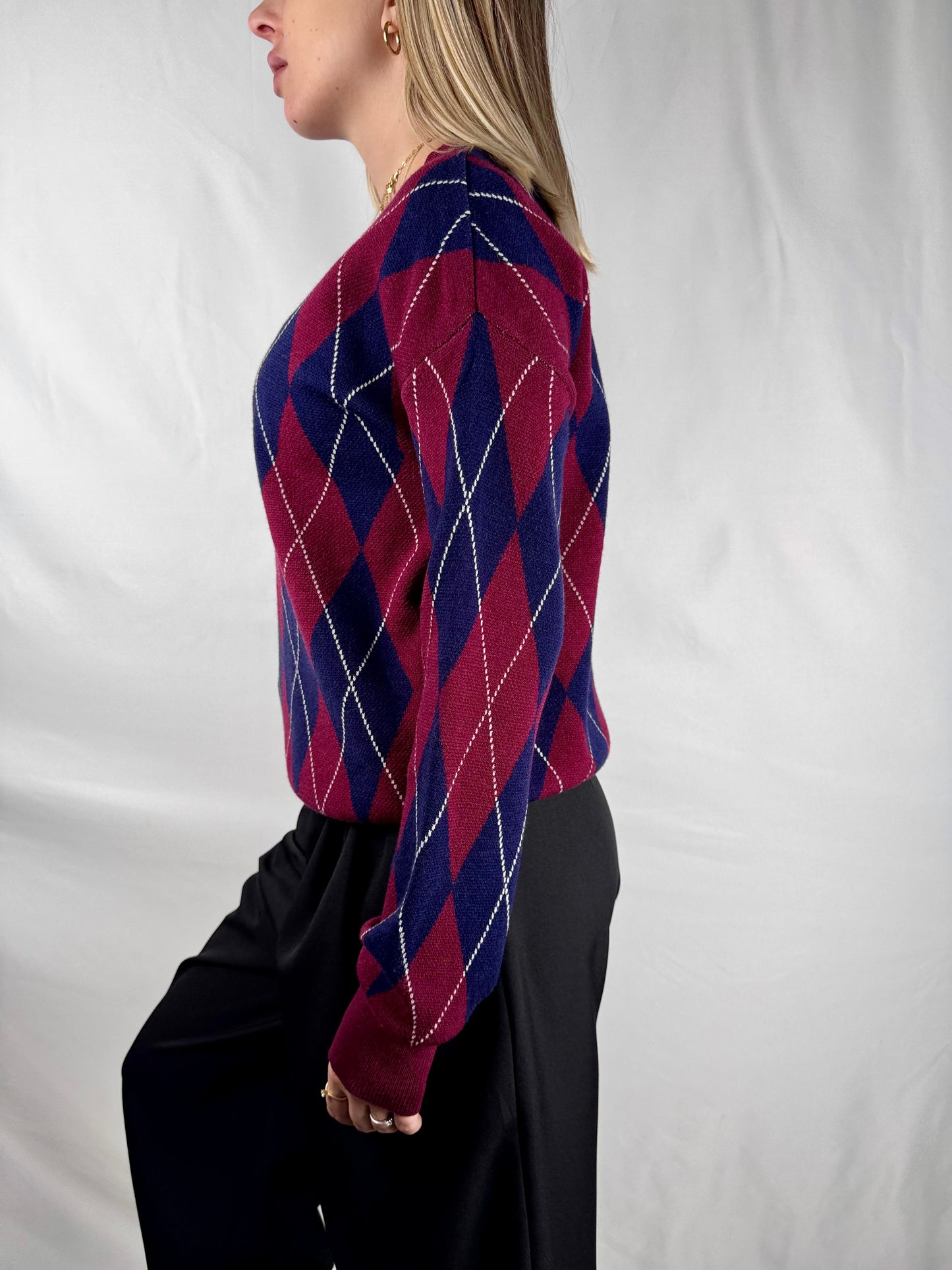 Maglia Rombi Bordeaux/Blu Armonia