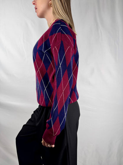 Maglia Rombi Bordeaux/Blu Armonia