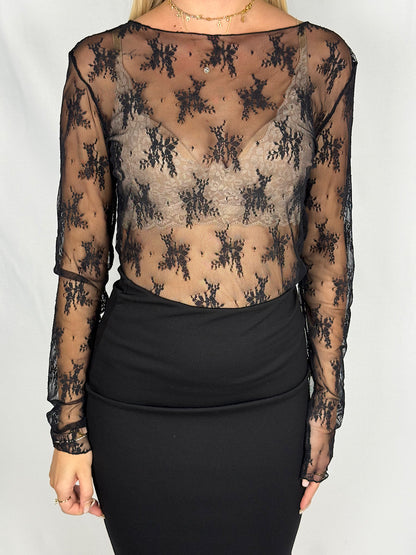 Maglia in Tulle SusyMix Nero