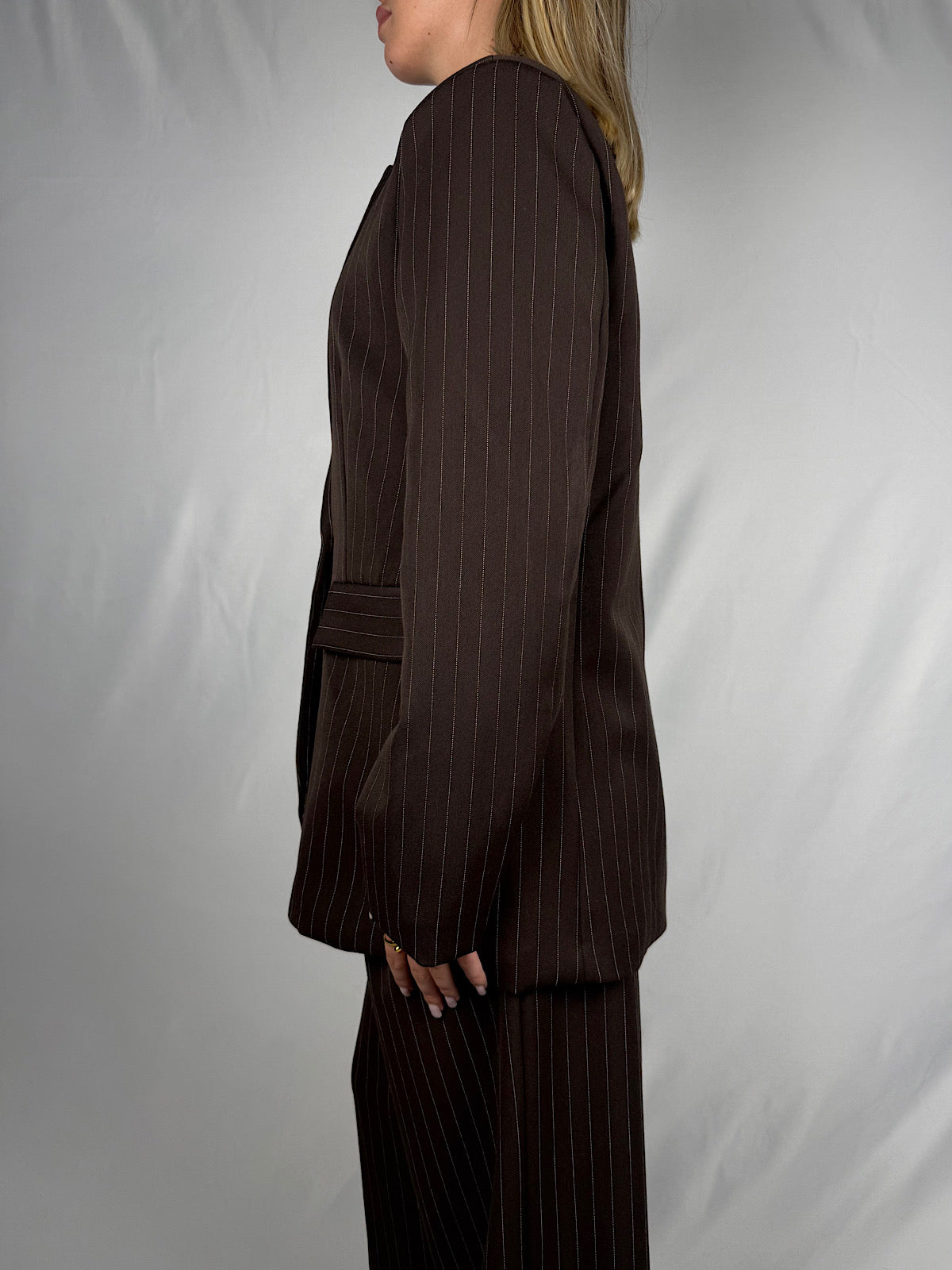 Giacca Gessata Armonia Marrone