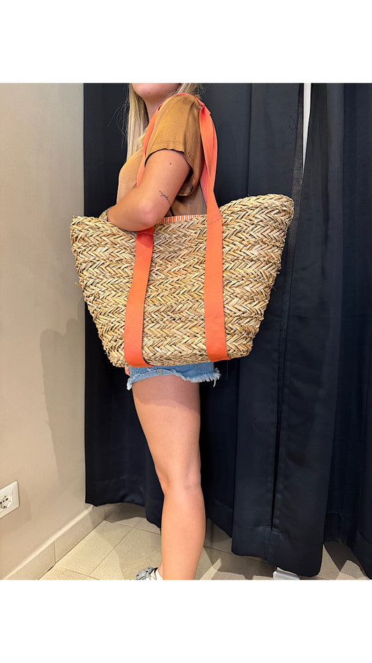 Borsa Paglia Arancione Noi di Notte