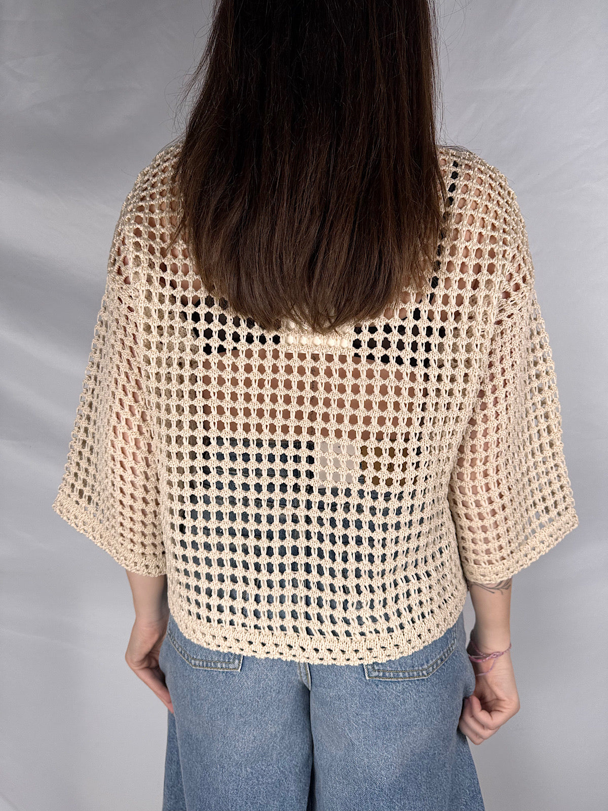 Maglia Traforata Tensione In Beige