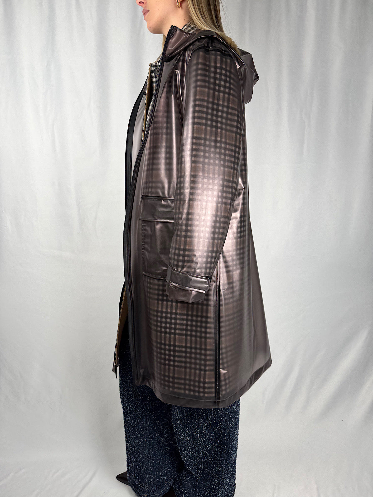 Cappotto con Impermeabile a Scacchi Vicolo