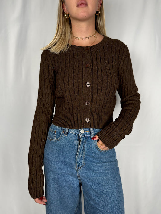 Cardigan Intrecciato Moro Armonia