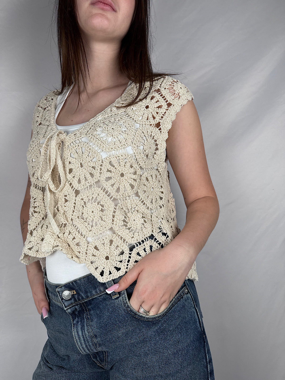 Gilet Crochet Susy Mix Latte