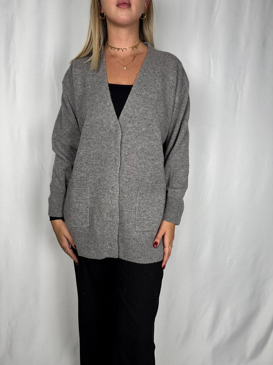 Cardigan Over Grigio Vicolo