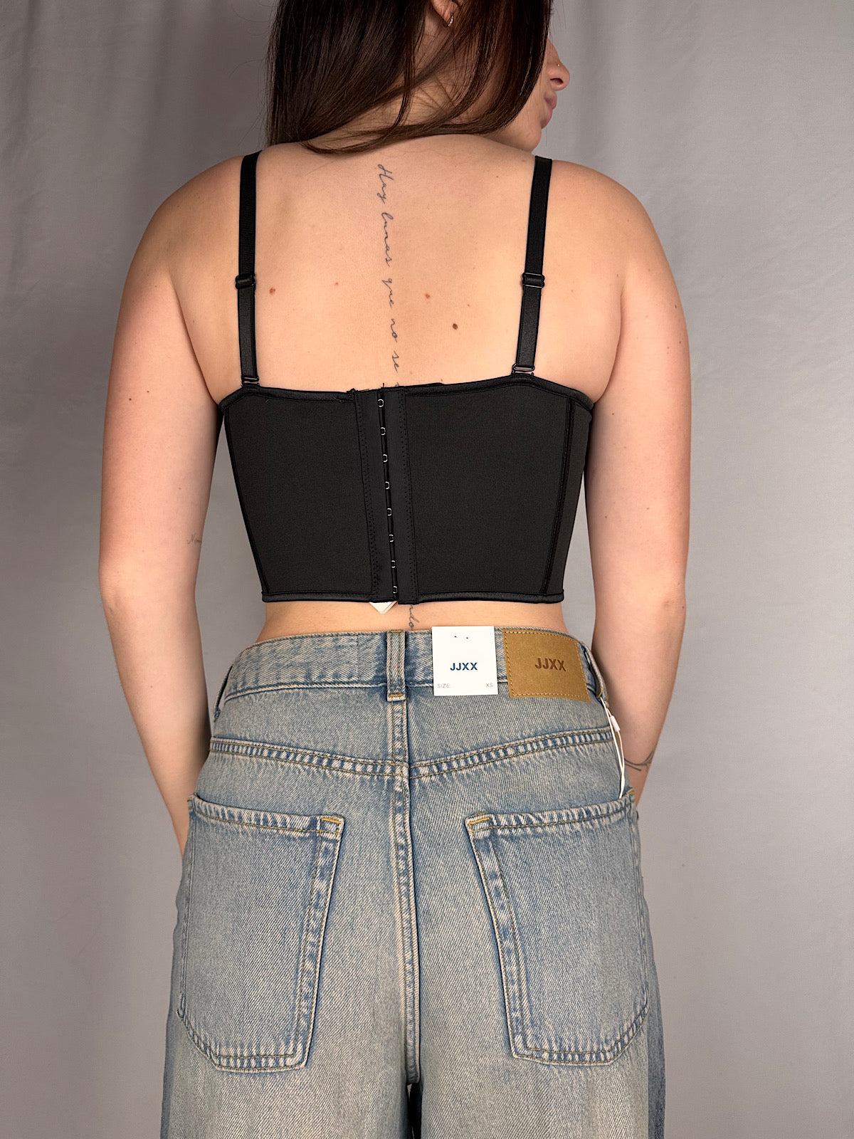Top Bustier Con Scollo Cuore Vicolo Nero