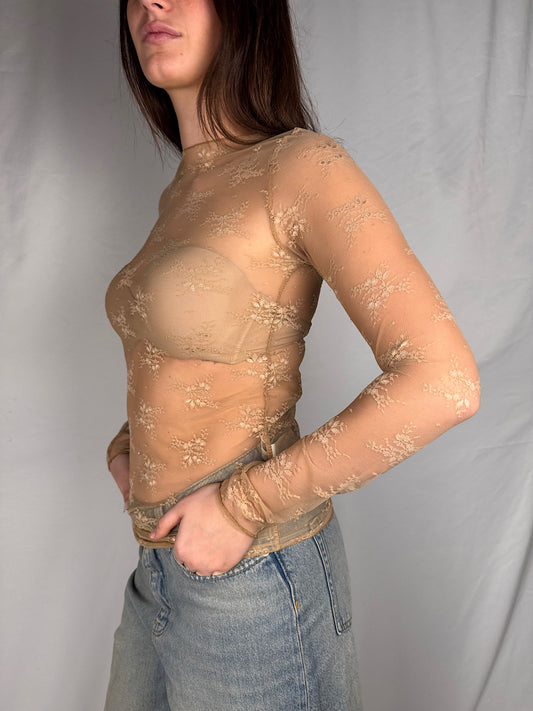 Maglia Basic in Pizzo  Armonia Nude