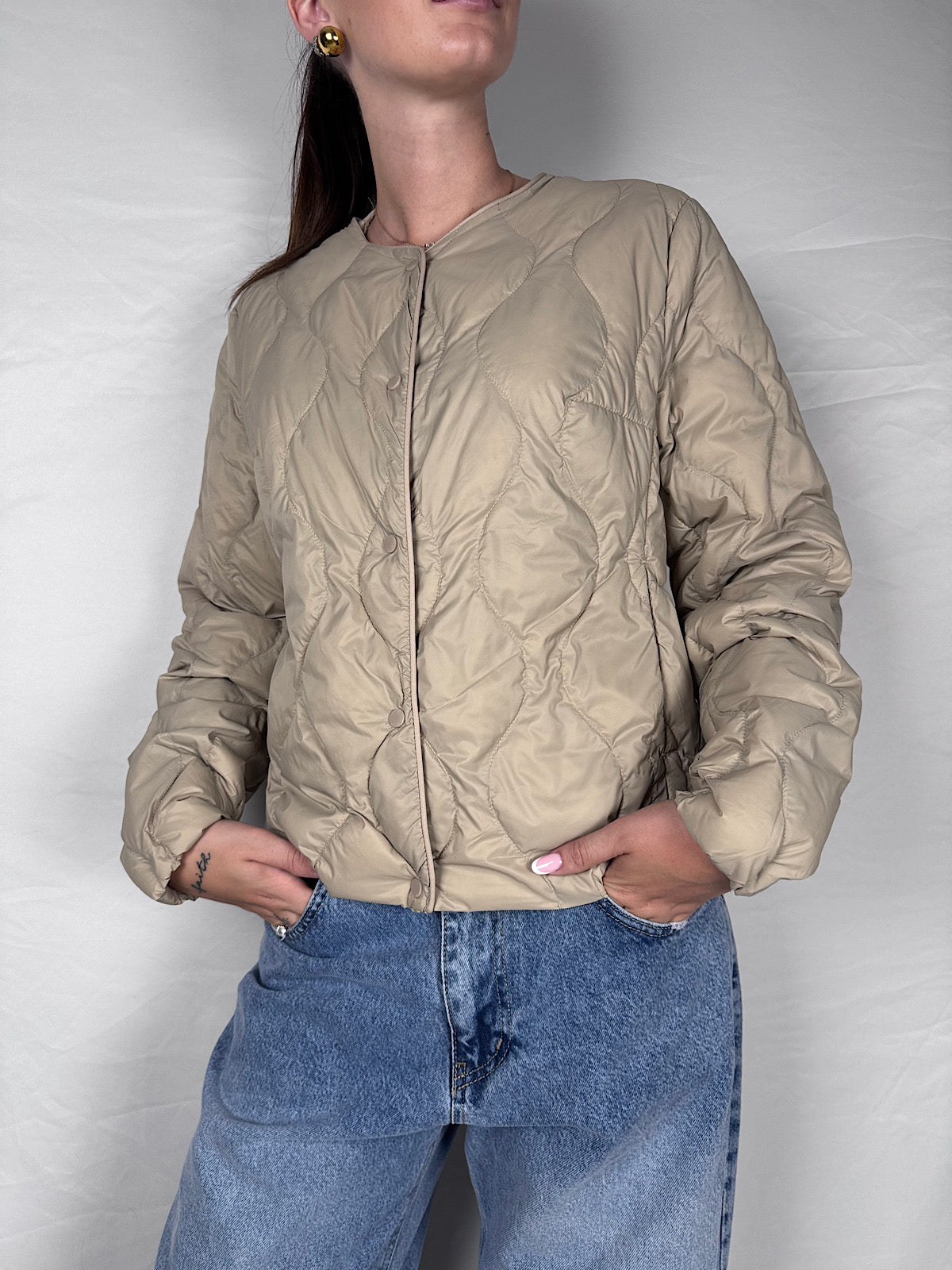 Giacca Trapunta Cento Grammi Vicolo Beige