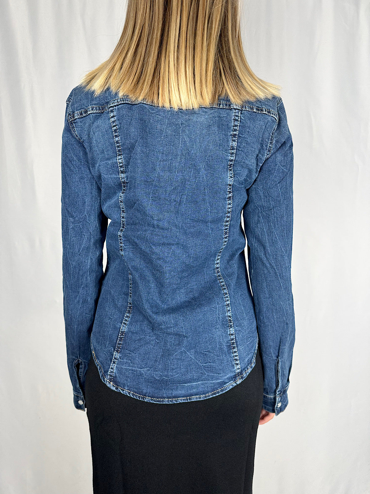Camicia Denim Chiusura a Bottoni SusyMix
