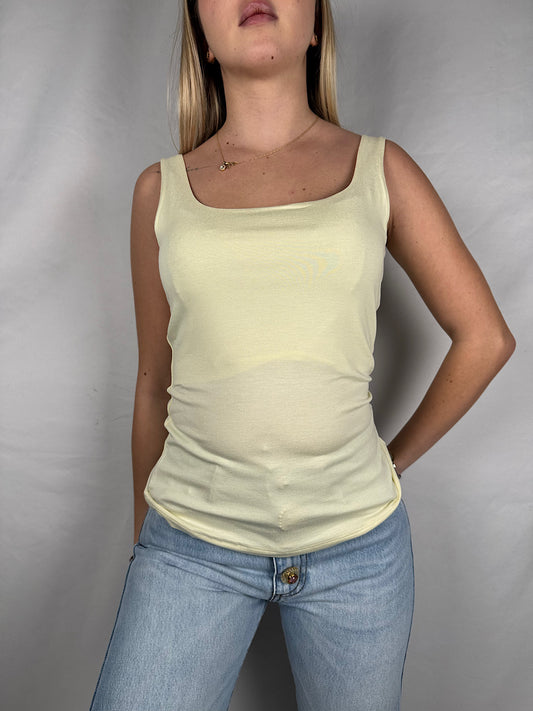 Canotta Scollo Quadro Giallo Vicolo