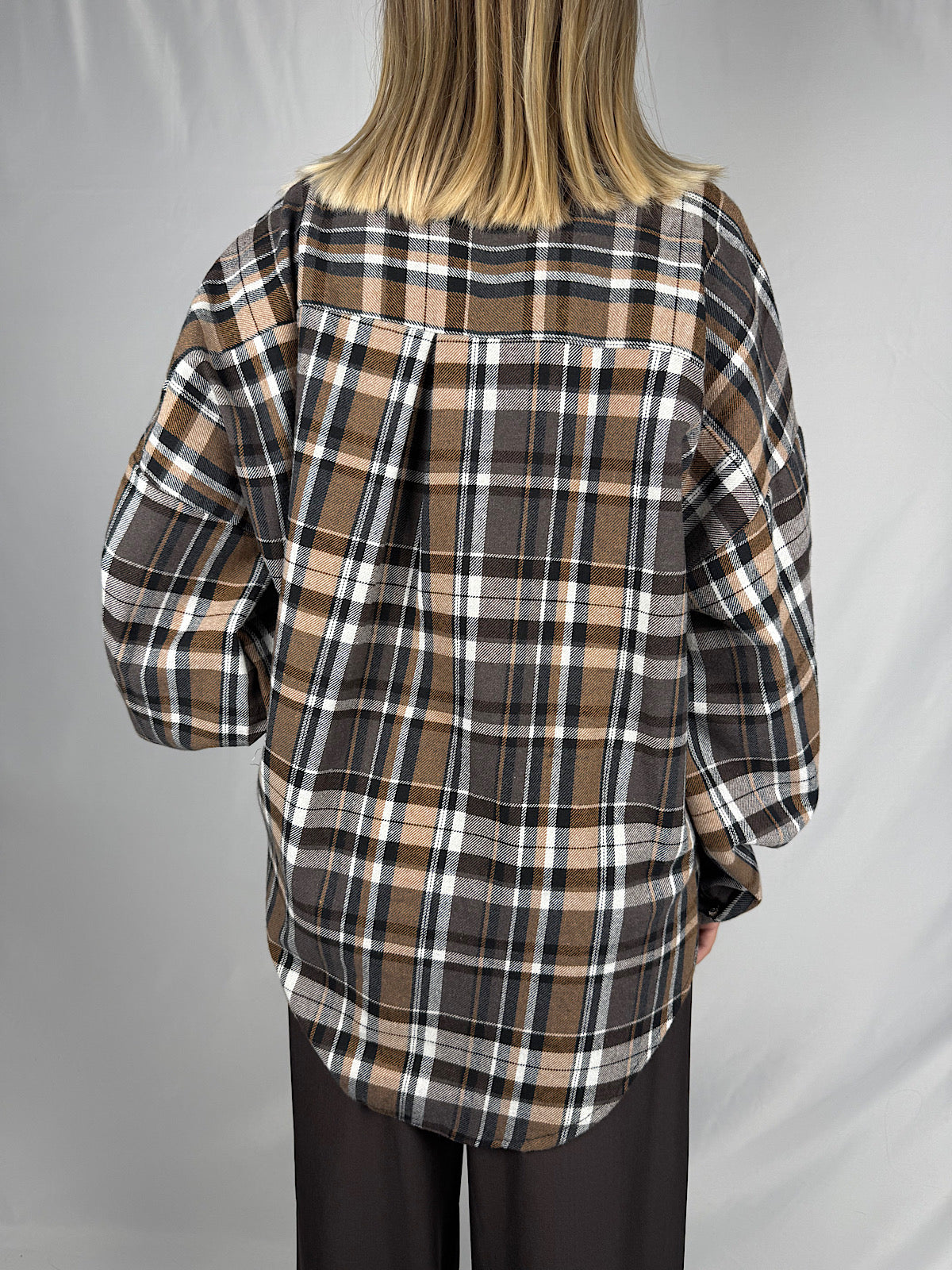 Camicia Check Over Armonia Marrone