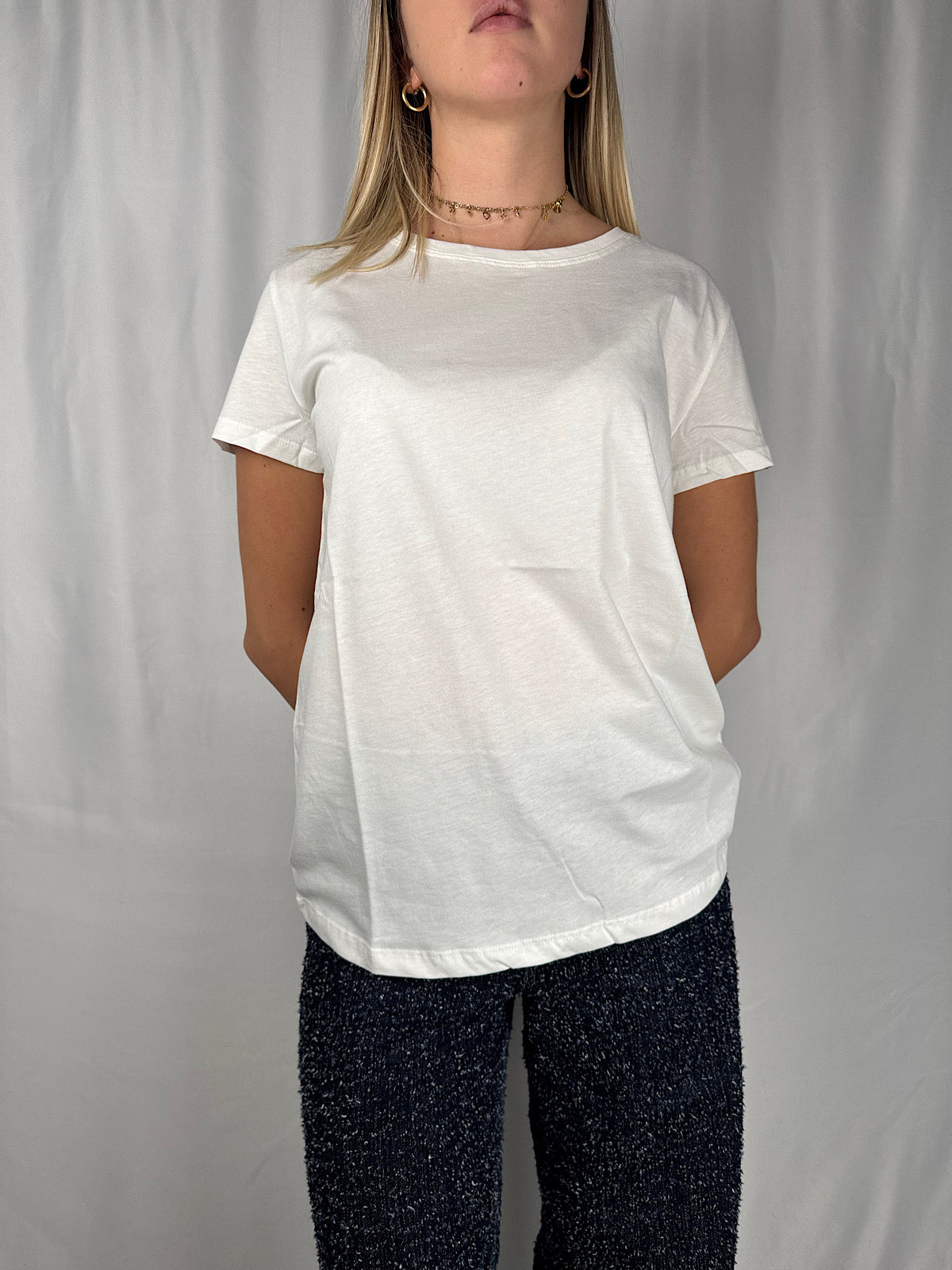 T-shirt Girocollo Vicolo Bianca