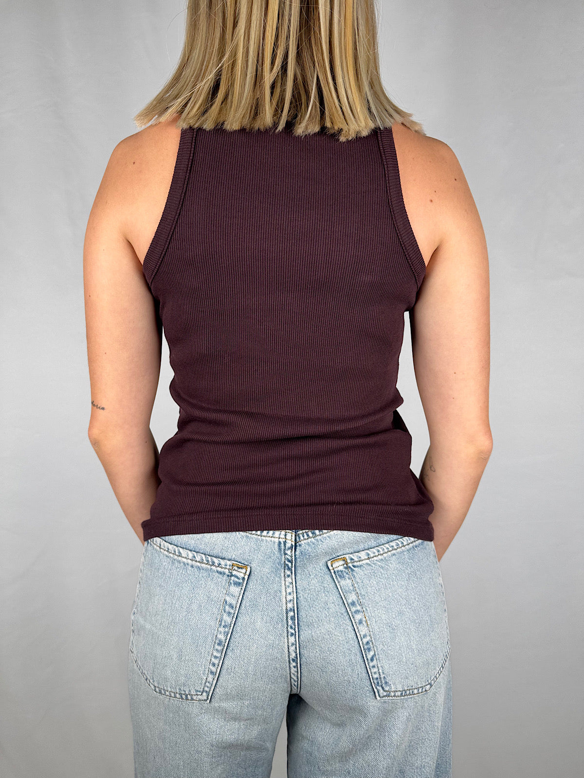 Canotta Cotone Costine Vino Vicolo