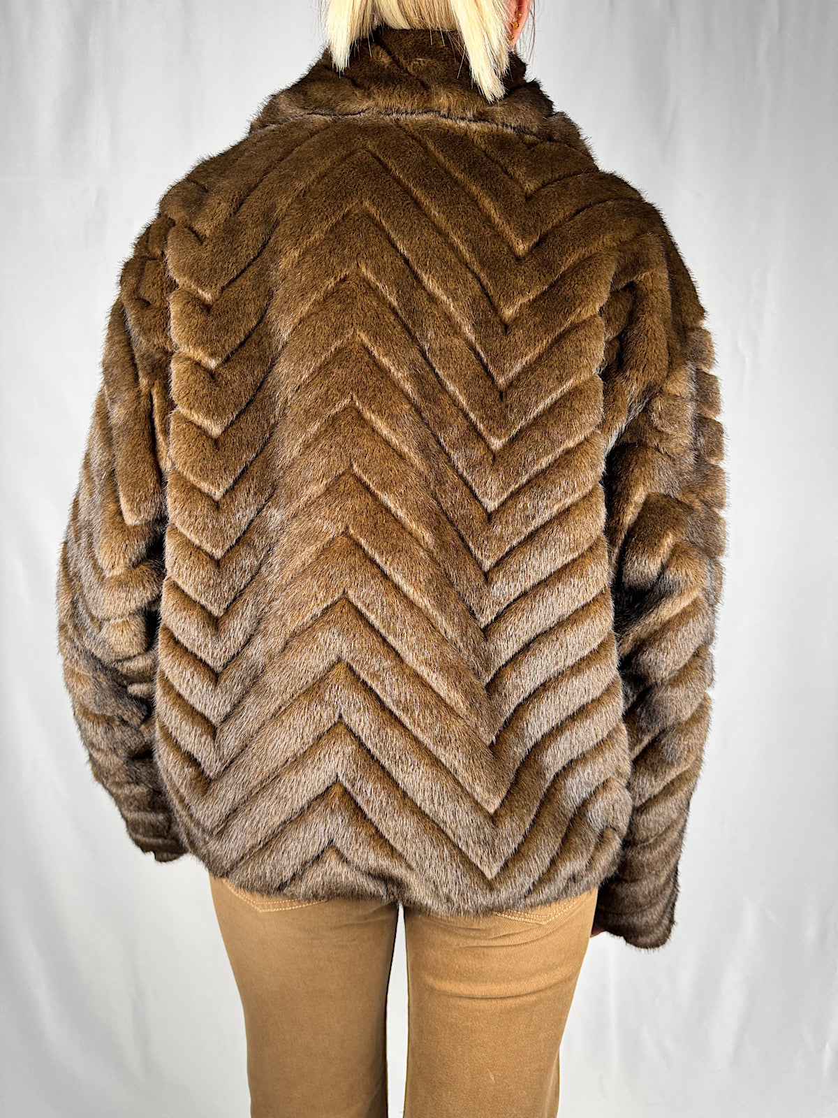 Giacca Eco-Pelliccia Vicolo Marrone