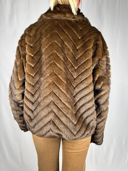 Giacca Eco-Pelliccia Vicolo Marrone