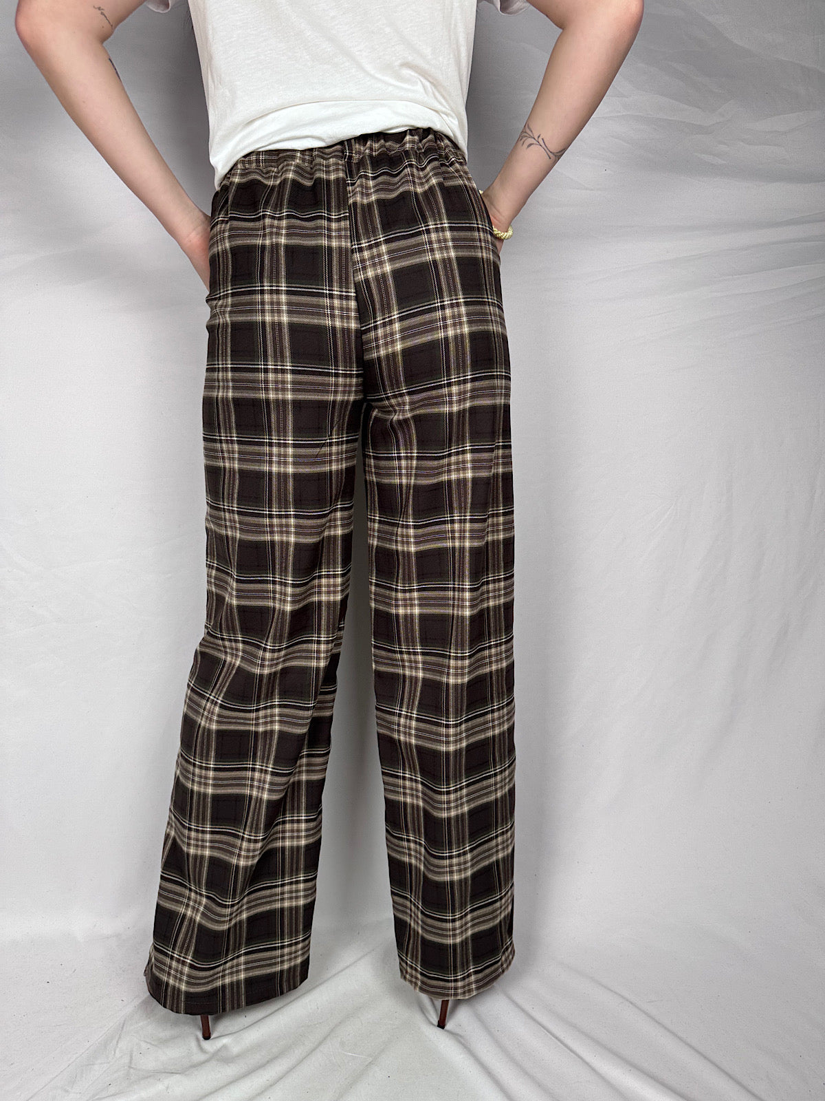 Pantalone Tailleur Scozzese Armonia Army